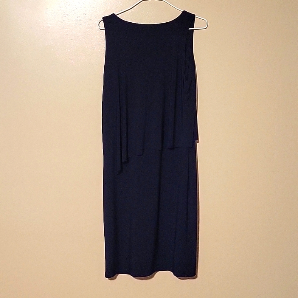 Birdie James Midi Dress Sleeveless Navy Blue Womens Size XS - Picture 4 of 5